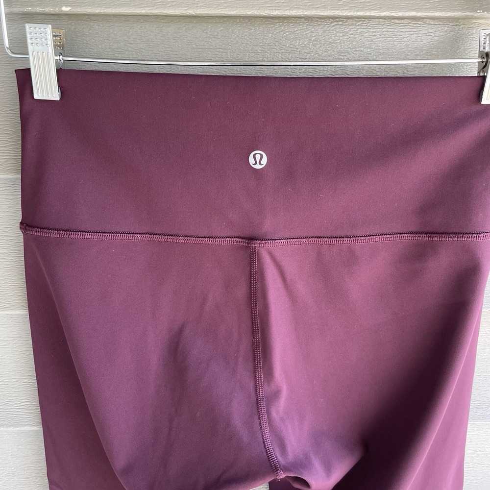 Lululemon Leggings Maroon No Size Tag Fits Like Small - Picture 3 of 8